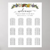 Chic Vintag Floral Hochzeitskarte Poster (Vorne)