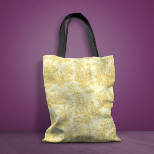 Chic Vintag-gelbe Jouileie gedruckt Tasche
