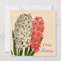 Chic Vintag Hyacinths 19. Geburtstag
