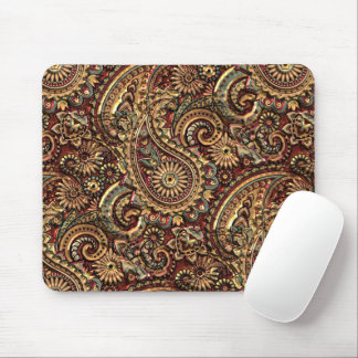 Chic Vintag Imitate Gold Paisley Floral Muster Mousepad