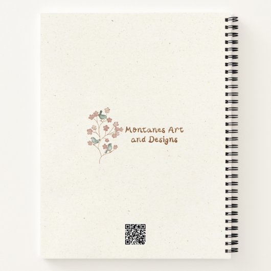 Chic Vintag Inspiriert Blumenmuster Notizblock (Rückseite)