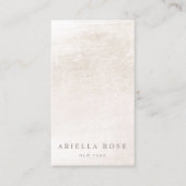 Chic Vintag Ivory White Marmor Visitenkarte (Vorderseite)