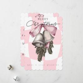 Chic Vintag Retro Weihnachten Rosa Kariert