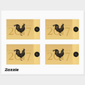 Chic Vintag Rooster Chinese New Year 2017 Sticker (Blatt)