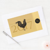 Chic Vintag Rooster Chinese New Year 2017 Sticker (Umschlag)