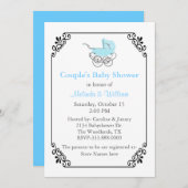 Chic Vintag Style Couple's Baby Dusche Einladung (Vorne/Hinten)