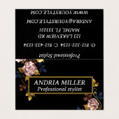 Chic Vintage, beruflich geklappte Visitenkarte Visitenkarten (Außenseite Aufgefaltet)