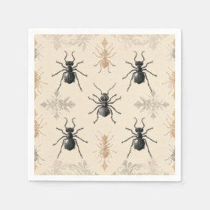 Chic Vintage Design von symmetrischen Ameisen Serviette