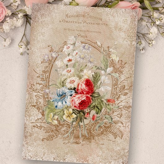 Chic Vintage französische Rose Ephemera Decoupage Seidenpapier