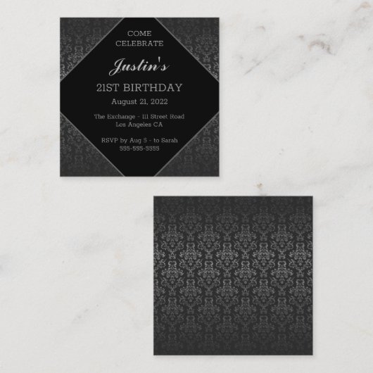 Chic Vintage Geburtstagskarte Begleitkarte (Vorne/Hinten)