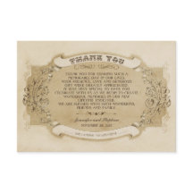 Chic Vintage Hochzeit danke Ihnen Karten