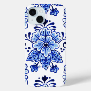 Chic Vintage Niederländisches Delft Blau Blumenmus Case-Mate iPhone Hülle