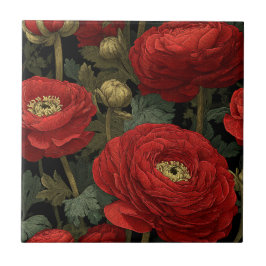 Chic Vintage Ranunculus Tiles For Artful Floors Fliese