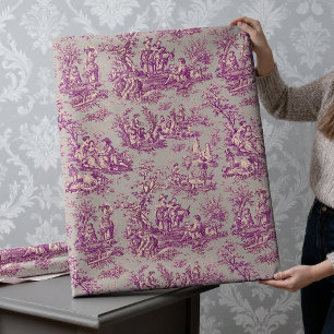 Chic Vintage Rosa Graue Toile De Jouy Geschenkpapier
