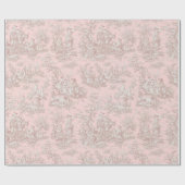 Chic Vintage Rose Goldkröte de jouy gedruckt Geschenkpapier (Flach)