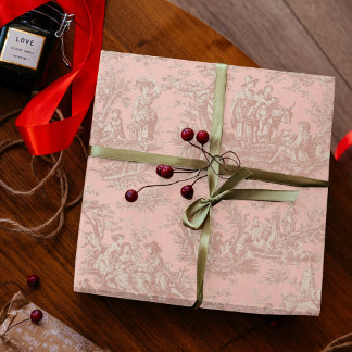 Chic Vintage Rose Goldkröte de jouy gedruckt Geschenkpapier