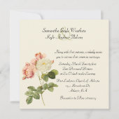 Chic Vintage Rose Hochzeit Einladung (Vorderseite)