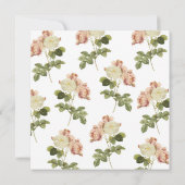 Chic Vintage Rose Hochzeit Einladung (Rückseite)