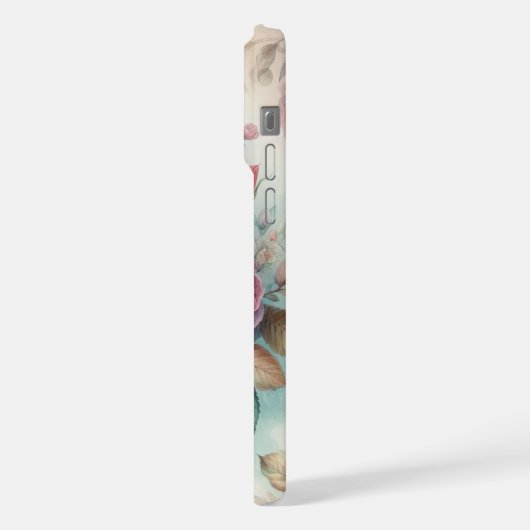 Chic Vintage Rose iPhone Hülle (Linke Seite)