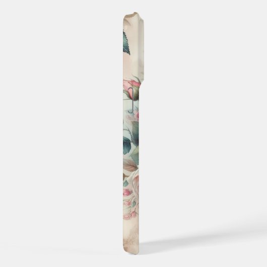 Chic Vintage Rose iPhone Hülle (Rechte Seite)