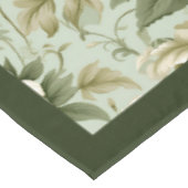 Chic Vintage, weiche pastellgrüne und weiße Blume Tischdecke (Schrägansicht)