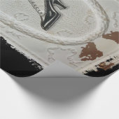 Chic-Vintager Schuh Geschenkpapier (Ecke)