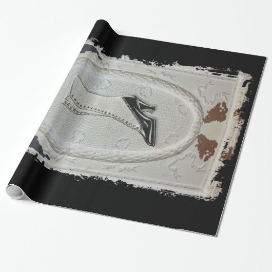 Chic-Vintager Schuh Geschenkpapier (Ungerollt)