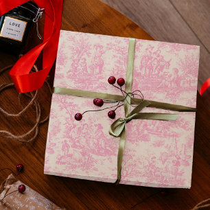 Chic Vintages Baby Pink Toile de jouded Geschenkpapier
