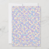 Chic Violet Blue Mosaic Hallo 40. Geburtstag Einladung (Rückseite)