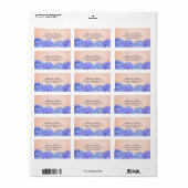 Chic Violet Hydrangeas Pink Adressaufkleber (Vorne)
