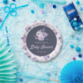 Chic Violet Lavender Lila Floral Baby Dusche Pappteller (Party)