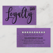 Chic Violet Lila Glitzer Gradient Typografie Treuekarte (Vorne/Hinten)