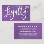 Chic Violet Lila Glitzer Gradient Typografie Treuekarte (Vorne/Hinten)