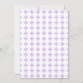 Chic Violet Purple Floral Greenery Bridal Shower  Einladung (Rückseite)