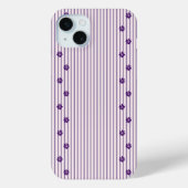 Chic Violet Stripes und Lila Blume Case-Mate iPhone Hülle (Rückseite)