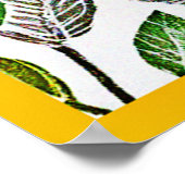 Chic Vivid Blätter Muster Poster (Ecke)