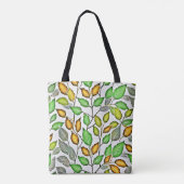 Chic Vivid Blätter Muster Tasche (Rückseite)