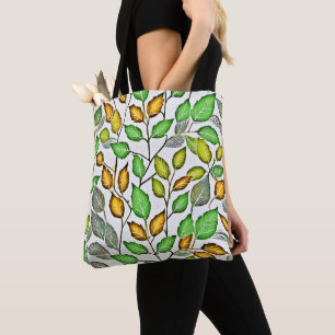 Chic Vivid Blätter Muster Tasche