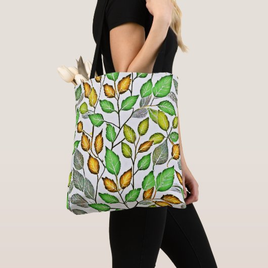 Chic Vivid Blätter Muster Tasche (Von Nahem)
