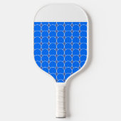 Chic Vivid Modern Blue Tiled Geometric Muster Pickleball Schläger (Vorderseite)