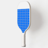 Chic Vivid Modern Blue Tiled Geometric Muster Pickleball Schläger (Links)