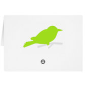 Chic-Vogel-Silhouette u. Punkt-Tischnummer in (Rückseite Horizontal)