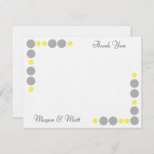 Chic-Vogel-Silhouette u. Punkte danken Ihnen Dankeskarte (Vorne/Hinten)