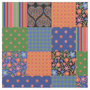 Chic-Volkskunst-Art-Imitat-Patchwork-Gewebe Stoff
