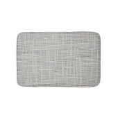 Chic Warm Gray Imitate Jute Fabric Muster Badematte (Vorderseite)