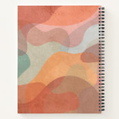 Chic Warm Taupe Fluid Shapes Spiral Journal Notizblock (Rückseite)