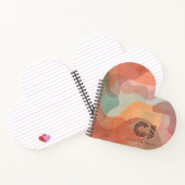 Chic Warm Terrakotta Individueller Monogramm Perso Notizblock (Innenseite)