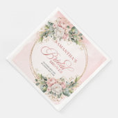 Chic Wasserfarbe Rosa Blumen Junggesellinnen-Absch Serviette (Ecke)
