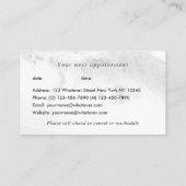 Chic Wasserfarbe Weiß und Rose Gold Agate Business Terminkarte (Rückseite)