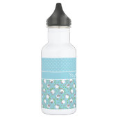 Chic Water Flasche: Blau, Weiß, Fun Sheep Muster Trinkflasche (Links)